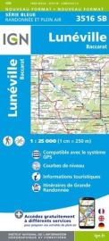 I.G.N - Carte au 1-25.000ème - Série bleue - 3516SB - Lunéville - Baccarat
