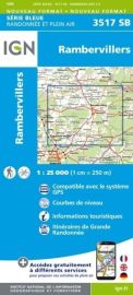 I.G.N - Carte au 1-25.000ème - Série bleue - 3517SB - Rambervillers - Châtel-Sur-Moselle