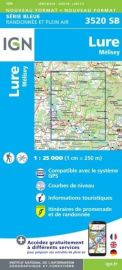 I.G.N - Carte au 1-25.000ème - Série bleue - 3520SB - Lure - Mélisey