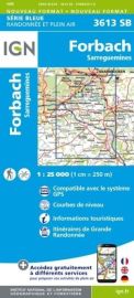 I.G.N - Carte au 1-25.000ème - Série bleue - 3613SB - Sarreguemines - Vallée de la Sarre