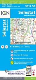 I.G.N - Carte au 1-25.000ème - Série bleue - 3817SB - Sélestat - Marckolsheim