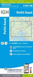 I.G.N. Carte au 1-25.000ème - Série bleue - 4709SB - Petit-Saut 