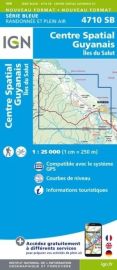 I.G.N. Carte au 1-25.000ème - Série bleue - 4710SB - Centre Spatial Guyanais - île du Salut 