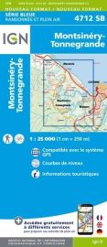 I.G.N. Carte au 1-25.000ème - Série bleue - 4712SB - Montsinéri - Tonnegrande 