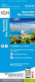 I.G.N - Carte au 1-25.000ème - TOP 25 - 1214ET - Granville - Iles Chausey