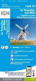 I.G.N. Carte au 1-25.000ème - TOP 25 - 1328OT - la Tranche-Sur-Mer- L'Aiguillon-sur-Mer - PNR du Marais Poitevin