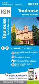 I.G.N - Carte au 1-25.000ème - TOP 25 - 2043ET - Toulouse - Forêt de Bouconne