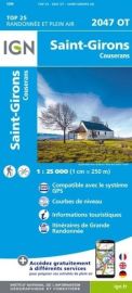 I.G.N. Carte au 1-25.000ème - TOP 25 - 2047OT - Saint-Girons - Couserans