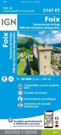 I.G.N. Carte au 1-25.000ème - TOP 25 - 2147ET - Foix- Tarascon-Sur-Ariège - PNR des Pyrénées Ariégeoises
