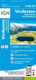 I.G.N. Carte au 1-25.000ème - TOP 25 - 2148OT - Vicdessos- Pique d'Estats - Pic du Montcalm