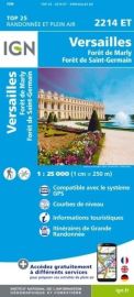 I.G.N - Carte au 1-25.000ème - TOP 25 - 2214ET - Versailles - Forêt de Marly - Forêt de Saint-Germain