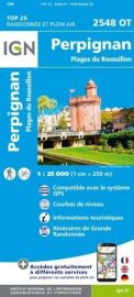 I.G.N. Carte au 1-25.000ème - TOP 25 - 2548OT - Perpignan- Plages du Roussillon
