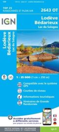 I.G.N - Carte au 1-25.000ème - TOP 25 - 2643OT - Lodève - Bédarieux - Lac du Salagou