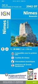 I.G.N. Carte au 1-25.000ème - TOP 25 - 2942OT - Nîmes - Beaucaire