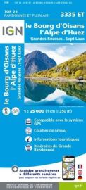 I.G.N. Carte au 1-25.000ème - TOP 25 - 3335ET - le Bourg d'Oisans - L'alpe d'huez - Grandes Rousses - Sept Laux