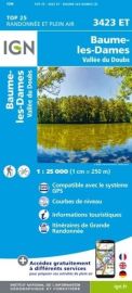 I.G.N - Carte au 1-25.000ème - TOP 25 - 3423ET - Beaume-les-Dames - Vallée du Doubs