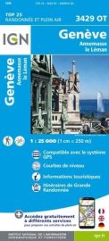 I.G.N - Carte au 1-25.000ème - TOP 25 - 3429OT - Genève - Annemasse - Le Léman