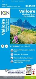 I.G.N - Carte au 1-25.000ème - TOP 25 - 3435ET - Valloire - Aiguilles D'arves - Col du Galibier
