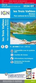 I.G.N. Carte au 1-25.000ème - TOP 25 - Résistante - 3534OTR - Les Trois Vallées - Modane - Parc National de la Vanoise
