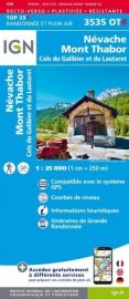 I.G.N. Carte au 1-25.000ème - TOP 25 - Résistante - 3535OTR - Névache - Mont Thabor - Cols du Galibier et du Lautaret