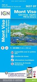 I.G.N - Carte au 1-25.000ème - TOP 25 - 3637OT - Mont Viso - Saint-Véran - Aiguilles - PNR du Queyras