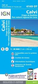 I.G.N - Carte au 1-25.000ème - TOP 25 - 4149OT - Calvi - Cirque de Bonifatu - PNR de Corse