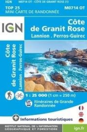 I.G.N. Carte au 1-25.000ème - TOP 25 - M0714OT - Côte de Granit Rose - Lannion - Perros-Guirec