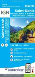 I.G.N - Carte au 1-25.000ème - TOP 25 - 4402 RT - Saint-Denis - Cirques de Mafate et de Salazie - Parc National de la Réunion