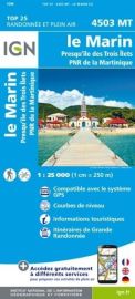 I.G.N - Carte au 1-25.000ème - TOP 25 4503MT - Le Marin - Presqu'ile des Trois ilets - Parc naturel régional de Martinique