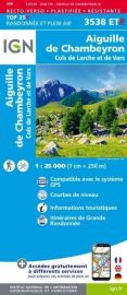 I.G.N - Carte au 1-25.000ème - TOP 25 - 3538ETR résistante - Aiguille de Chambeyron - Cols de Larche et de Vars