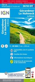 I.G.N - Carte au 1-25.000ème - TOP 25 - 3618OTR (résistante) - Gerardmer - Le Honeck - La Bresse