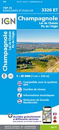 I.G.N - Carte au 1-25.000ème - TOP 25 - 3326 ET - Champagnole - Lac de Chalain - Pic de l'Aigle