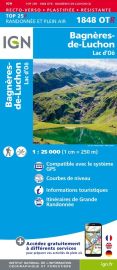 I.G.N - Carte au 1-25.000ème - TOP 25R - 1848 OTR - Bagnères de Luchon - Lac d'Oô - Résistante