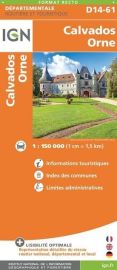 I.G.N - Carte départementale - D14-61 - Calvados, Orne