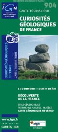 I.G.N - Carte Thématique ref.904 - Curiosités géologiques de France