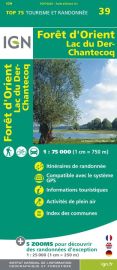 I.G.N - Collection Carte Top 75 - Forêt d'Orient - Lac du Der-Chantecoq
