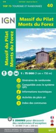 I.G.N - Collection Carte Top 75 - Massif du Pilat - Monts du Forez