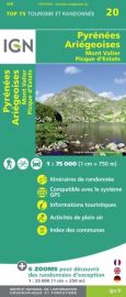 I.G.N - Collection Carte Top 75 - Pyrénées Ariégeoises - Mont Valier - Pique d'Estats