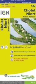 I.G.N Carte au 1-100.000ème - TOP 100 - n°132 - Cholet - Niort 