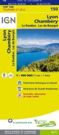 I.G.N Carte au 1-100.000ème - TOP 100 - n°150 - Lyon - Chambery