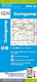 I.G.N Carte au 1-25.000ème - Série bleue - 0816 SB - Guingamp