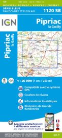 I.G.N Carte au 1-25.000ème - Série bleue - 1120SB - Pipriac - La Gacilly
