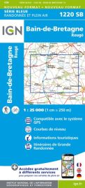 I.G.N Carte au 1-25.000ème - Série bleue - 1220 SB - Bain de Bretagne - Rougé