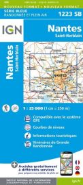 I.G.N Carte au 1-25.000ème - Série bleue - 1223SB - Nantes - Saint-Herblain