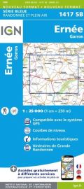 I.G.N Carte au 1-25.000ème - Série bleue - 1417 SB - Ernée - Gorron