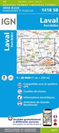 I.G.N Carte au 1-25.000ème - Série bleue - 1418 SB - Laval - Port-Brillet