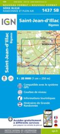 I.G.N Carte au 1-25.000ème - Série bleue - 1437 SB - Saint-Jean-d'Illac - Biganos