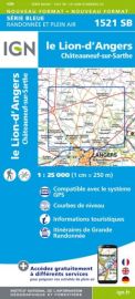I.G.N Carte au 1-25.000ème - Série bleue - 1521 SB - Le Lion-d'Angers - Châteauneuf-sur-Sarthe