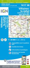 I.G.N Carte au 1-25.000ème - Série bleue - 1617 SB - Villaines la Juhel - St Pierre des Nids - Alpes Mancelles