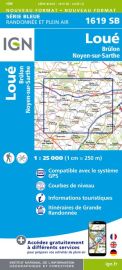 I.G.N Carte au 1-25.000ème - Série bleue - 1619 SB - Loué - Brûlon - Noyen-sur-Sarthe